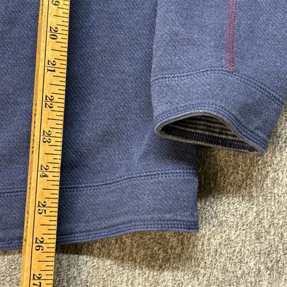 Tommy Bahama Reversible Sweater Mens XL 1/4 Zip Pullover Blue Cotton Knit Preppy - Picture 6 of 12